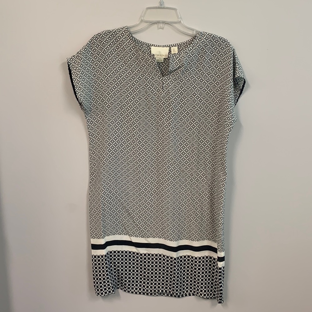 Cynthia Rowley silk dress. Black and white pattern, size 4